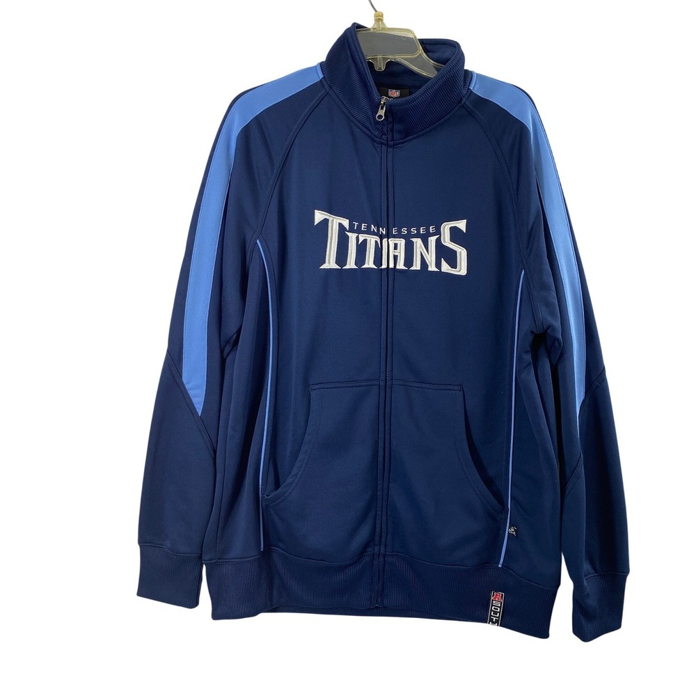 Tennessee Titans NFL Team‎ Apparel Jacket Mens Large Full Zip Navy Blue Football
